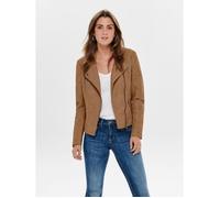 Veste femme Only Ava imitation cuir biker - toasted coconut - 36 34