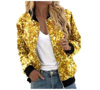Veste Femme Paillettes 2026 Blazer de Soirée Carnaval Sequins Brillant Élégant