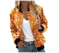 Veste Femme Paillettes 2026 Blazer de Soirée Carnaval Sequins Brillant Élégant