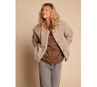 Veste femme sherpa doublée léopard collection capsule mère-fille taupe L
