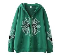 Veste Femme Sweet Capuche Coupe Vent Jogging Gilet Grande Taille Hoodie Haut Manche Longue Mi Saison Parka Sweat Zippé Gilets a sans Chic Et Elegant Zippée Sport Pulls Personnalisable,Vert-B,L