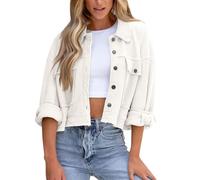 Veste Femme Veste Femme Mi Saison Longue Chaude Softshell Chic Et Elegant Jacket Anti-Pluie Cuir Grande Taille Capuche Legere Blouson Tenue Vente Flash Blanc L