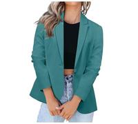 Veste FemmeBlazer Loose Jacket Classique Couleur unie Boutonné Jacket Manches Longue Bureau Business Manteau Confortable Vintage Tenues Décontractées Travail Veste Manteau avec Boutons Poches (GN1, L)