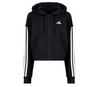Adidas Sweat à capuche zippé Essentials Femme 3 bandes French Terry Noir/Blanc XS