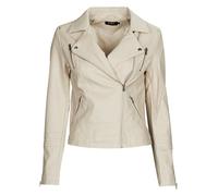 ONLY Femme Onlgemma Faux Leather Biker Otw Noos Veste, Silver Lining, 36 EU