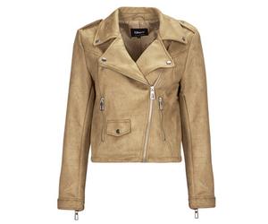 Veste femmes Only ONLSCOOTIE FAUX SUEDE BIKER JACKET OTW Beige EU M