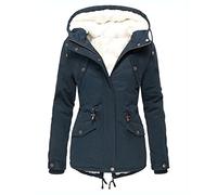 Veste fonctionnelle pour femme, veste de pluie pour femme, veste d'hiver longue et chaude, doublée, parka d'hiver, veste de mi-saison, manteau d'automne pour femme, coupe-vent, chaud, doublé, veste