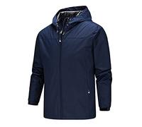 Veste fonctionnelle pour homme - Grandes tailles - Veste softshell pour homme - Imperméable et respirante - Noir - Veste de transition légère avec capuche - Veste d'extérieur coupe-vent - Veste de