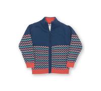 Veste full zip bÃ©bÃ© garÃ§on Kite Hygge Zigzag Bleu 3 ans