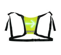 Veste-Gilet-Baudrier avec signalisation et indicateur direction telecommande Cintre Sans Fil Rechargeable Usb P2R Jaune
