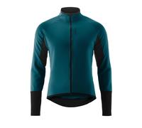 Gonso Road Jacket Softshell 2 M, Veste de cyclisme pour homme, Veste Softshell hydrofuge, Coupe-vent, G-Shell pour une isolation thermique optimale, Coupe ajustée, Sans PFC, Bleu, L
