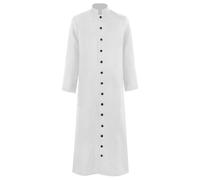 Veste Gothique Homme,Costume MéDiéVal Renaissance Homme Grande Taille Manteau Long Vintage Col Montant Manteau Gothique Steampunk Costume De PrêTre Romain Soutane VêTement D'ExtéRieur