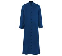 Veste Gothique Homme,Costume MéDiéVal Renaissance Homme Grande Taille Manteau Long Vintage Col Montant Manteau Gothique Steampunk Costume De PrêTre Romain Soutane VêTement D'ExtéRieur