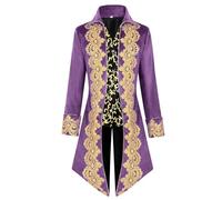 Veste gothique pour homme, manteau de Edelmann pour homme, broderie tendance, médiévale, noir, frack victorien, jupe de marche, tenue de théâtre, tenue de vampire pour Halloween