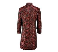 Veste gothique Steampunk pour homme - Veste classique vintage à manches longues pour homme - Trench - Costume de pirate de la Renaissance et d'Halloween - Manteau à boutons longs - Vêtement gothique