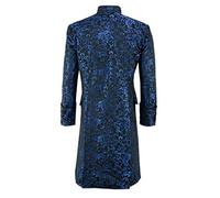 Veste gothique Steampunk pour homme - Veste classique vintage à manches longues pour homme - Trench - Costume de pirate de la Renaissance et d'Halloween - Manteau à boutons longs - Vêtement gothique