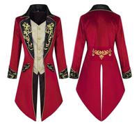Veste gothique Steampunk pour homme, veste de frac médiévale pour homme | Redingote gothique médiéval - Steampunk gothique vintage brodé pour costume de, veste de , costume de vampire