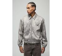 Veste Harrington oversize délavée en synthétique homme - gris - L, gris