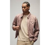 Veste Harrington oversize délavée en synthétique homme - rose - M, rose