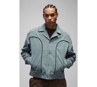 Veste Harrington oversize en synthétique homme - bleu - M, bleu