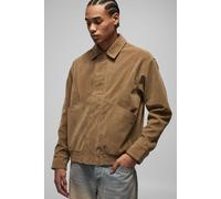 Veste Harrington oversize en synthétique homme - brun doré - L, brun doré