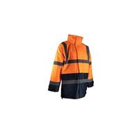 Veste haute visibilité imperméable - - 2297-Orange fluo / Marine-XXL
