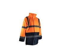 Veste haute visibilité imperméable - LMA - 2297-Orange fluo / Marine-S