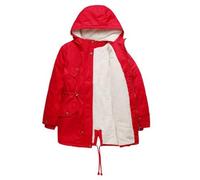 Veste Hiver Femme Mode Couleur Unie Manches Longues Matelassée Capuche Parka Épaisse Doublure Polaire Doudoune Chaude Coupe Ajustée pour Grand Froid Manteau Femme Hiver