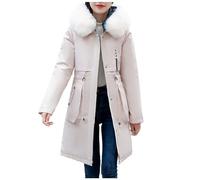Veste Hiver Femme Nouveau Parka Vivre dans Face Mi Longue Mode Loose Tendance Matelassée Doudoune Coupe Ample Confortable Douillette Manches Longues Manteaux Femme Hiver