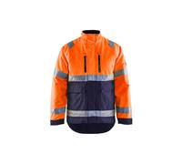 Blaklader 48271977 VESTE D'HIVER HAUTE VISIBILITÉ PU, Orange/Bleu marine, taille 4XL