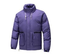 Veste Hiver Homme Korean Version of The Trend Color Warm and Thick Leisure Youth Padded Men(Purple,3XL)