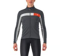 Castelli Mortirolo 6s Gore-tex Infinium™ Windstopper® Jacket Gris L Homme Dark Grey / Silver / Red Reflex