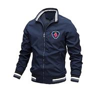 Veste Homme à Zippée SC.an.IA, Bomber Blouson avec Col Montant, Jacket Homme de L'aviateur Thin avec Poche- Dark Blue||L