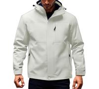 Veste Homme Automne Manteaux Poncho Moto Americaine Softshell Coupe-Pluie Fine Leather Cadeau Impermeable Hiver Jogging Matelassé Cardigan Homme Laine Blanc L