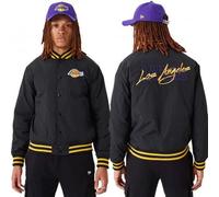 Veste homme Bomber LA Lakers NBA - NEW ERA - Noir - Logo brodé - Modèle rétro - 100% Nylon S