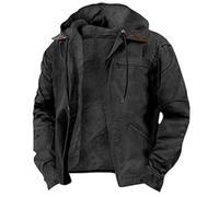Veste Homme Cargo en Polaire d'hiver Militaire Épais de Coupe-Vent Manteau Homme Hiver Chaude avec Revers Vestes de Camionneur Zippée Blouson Thermique