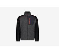 Veste Homme CMP CAMPAGNOLO Knit-Tech À Zip Complet 33H2037 49UP Noir Gris