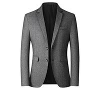 Veste Homme Costume Veste Casual, Texture Luxueuse Et Chaud Coupe Ajustée Bouton Couleur Unie Idéal pour Affaires Formel Mariage Et Soirée Blazer De Costume Classique