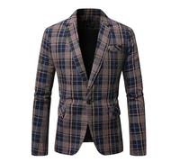 Veste Homme Costume - Veste de Costume décontractée à Rayures pour Homme modèle Tendance 2025 élégance Moderne et Confortable pour Un Style Quotidien sophistiqué