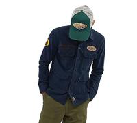 Veste Homme Coton, Jacket Homme Légère avec Poches, Bleu, Jaune, Rouge, Taille M