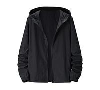 Veste Homme Coupe Vent Softshell Randonnée, À Coque avec Capuche pour La Pêche, Voyage, Coupe-Vent en Plein Air Impermeable Blousons Pluie Vestes De Randonnée Mi Saison