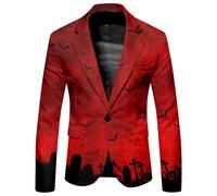 Veste Homme De Costume Déguisement Halloween Adulte Costumes Et Vestes Smoking Blazer D'halloween Pour Deguisement Peur Gilet Blazers Decontracte Hommes Chic Elegant Pull Qui Fait Grande Taille,M
