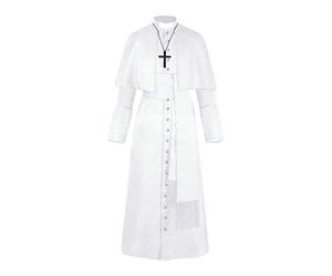 Veste Homme de Travail, Veste Décontractée Homme Style Cosplay Médiéval Prêtre Rétro pour Halloween