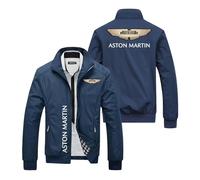 Veste Homme Détente Légère Veste A.s.t.o.n M.a.r_tin, Veste Imperméable Casual Moto Style Printemps Été, De Travail Bomber Veste De Sport Fine Veste Anti-Vent, Hiver(Navy Blue,3XL)
