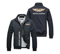 Veste Homme Détente Légère Veste A.s.t.o.n M.a.r_tin, Veste Imperméable Casual Moto Style Printemps Été, De Travail Bomber Veste De Sport Fine Veste Anti-Vent, Hiver(Black,5XL)