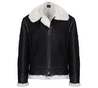 Veste Homme en Cuir Infinity Leather Bomber WWII B3 Mouton Fourrure Shearling