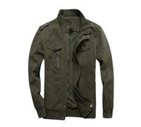 Veste Homme Habillé Vestes demi-saison Automne Ete Blousons d'aviateur course Manteaus en softshell coton coupe-vent zippée chic Style universitaire aviateur loisirs parka