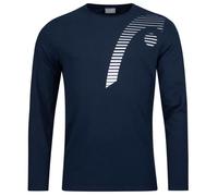 Veste Homme HEAD Club 21 Cliff LS - Bleu foncé - Mélange technique polyester/coton - Propriétés absorbantes M