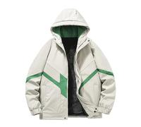 Veste Homme Hiver À Capuche Color Block Jeune Adulte Coupe Relaxed Polaire Intérieure Style Décontracté Tendance pour Un Hiver Confortable Et Chaud Manteau Coloré