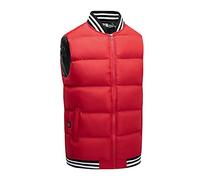 Veste Homme Hiver, Gear USB Men Vest Three 9 Control and Heating Vest Température de Charge Femmes Hommes Manteaux et Vestes (Red, M)